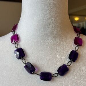 Chunky Purple and Violet Necklace 1